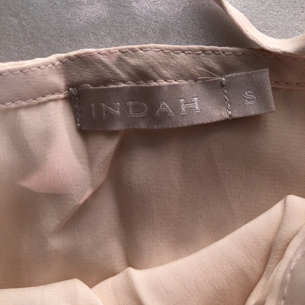 Indah Hailey Crop Top Opal White Satin Cami - Picture 5 of 5